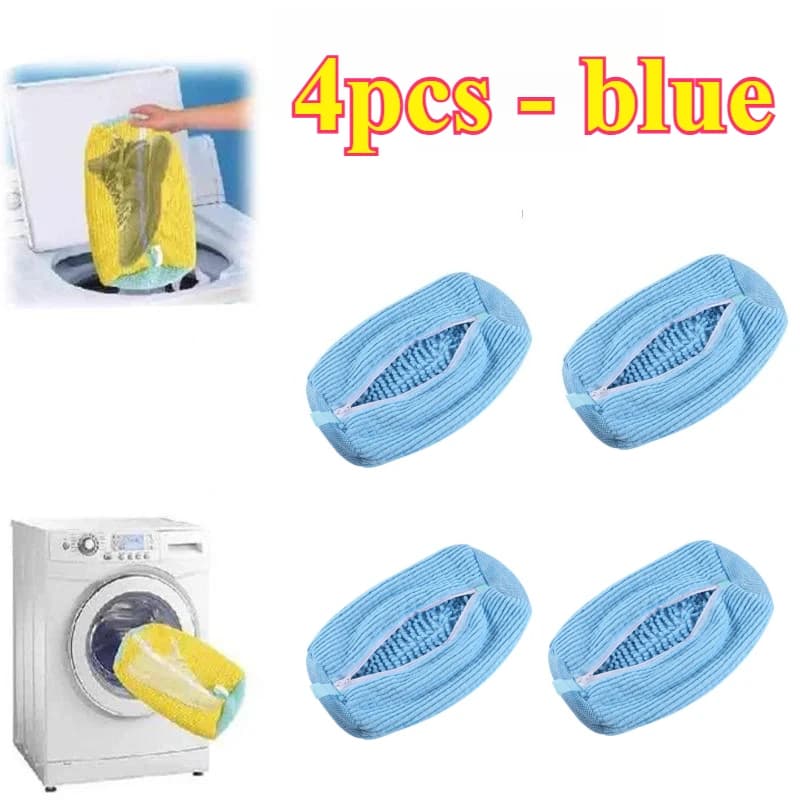 Machine Washable Shoe Washing &amp; Drying Bag with Soft Fiber - Durable Polyester Laundry Protector for Shoes Adjustable Strap