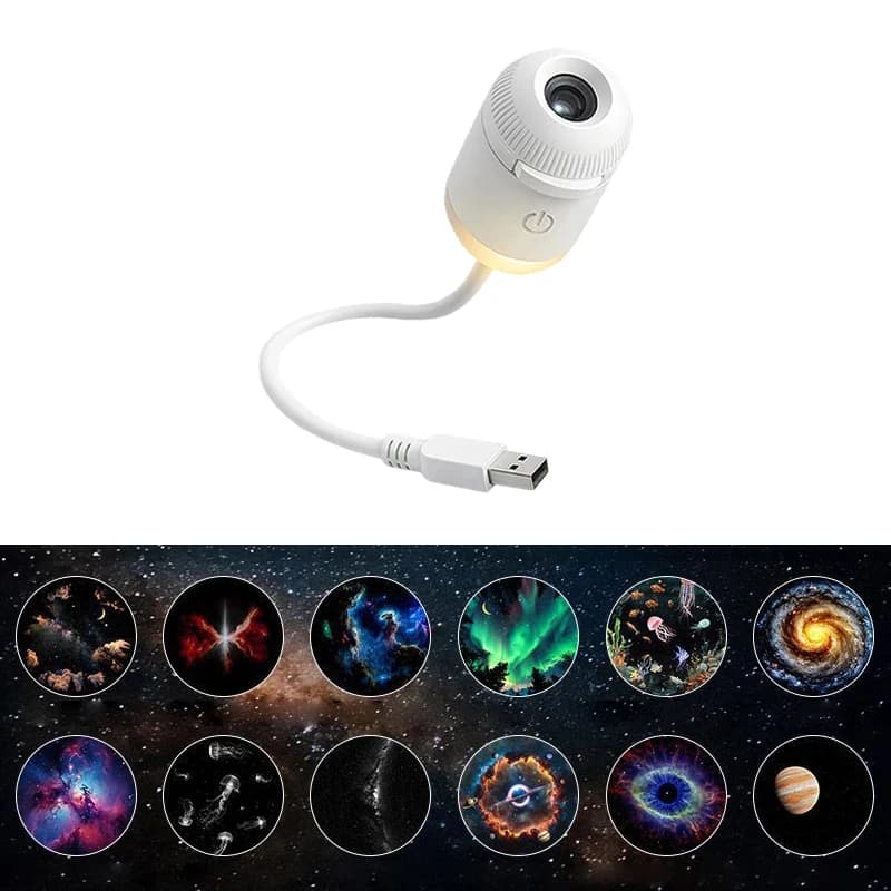 Mini projektor gwiazd 2w1 do auta/sypialni 🌌