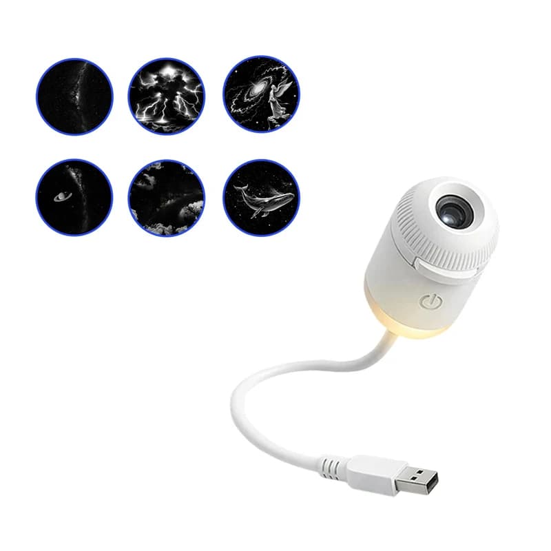Mini projektor gwiazd 2w1 do auta/sypialni 🌌
