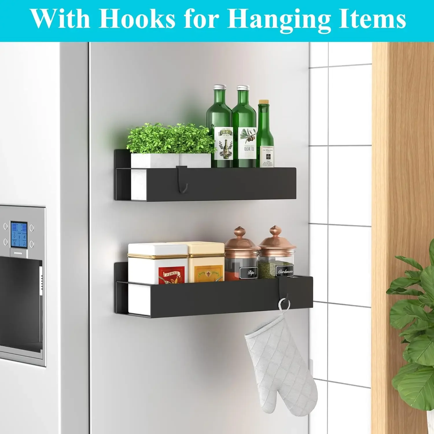 Magnetyczna półka lodówkowa bez wiercenia, 1–4 szt. 🧲