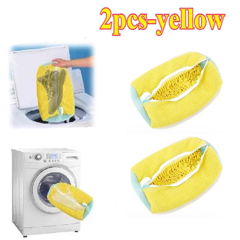 Machine Washable Shoe Washing &amp; Drying Bag with Soft Fiber - Durable Polyester Laundry Protector for Shoes Adjustable Strap