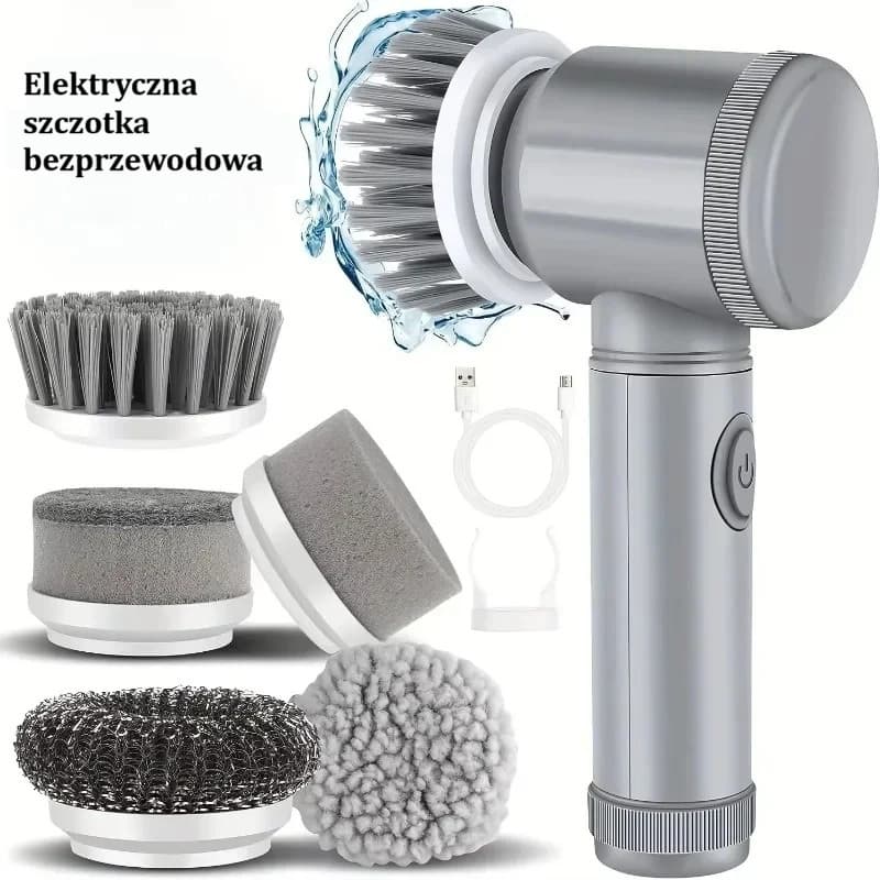 Elektryczna szczotka obrotowa do łazienki 5w1 🧽